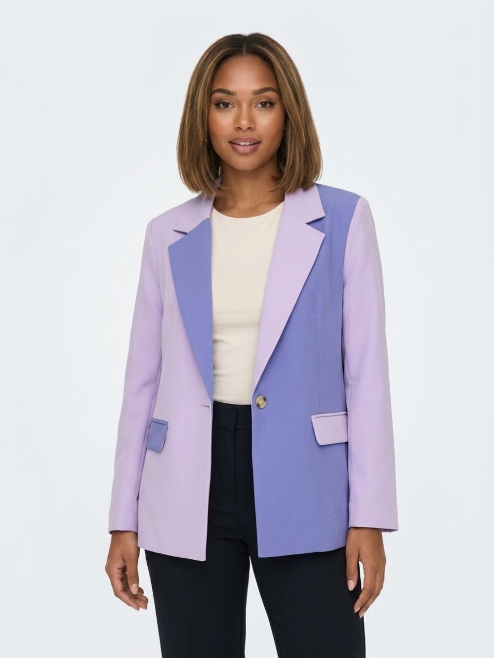 Amazon Two-Tone Lavender Blazer Jacket - Women Size L NWT 22.5in.